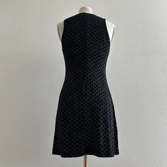 vintage Le Belle black metallic sparkle sleeveless mini dress - Picture 4 of 11